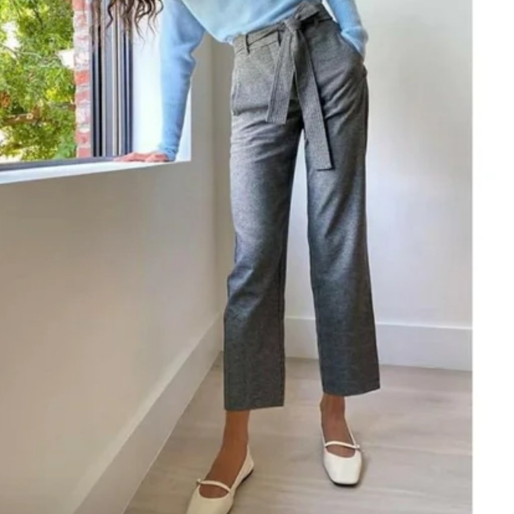 Aritzia Wilfred Jallade Wool Tie Front Pants In Grey